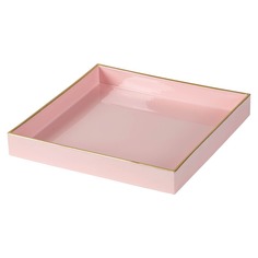 Поднос Glasar квадратный розовый 22х3х22 см ГЛАСАР