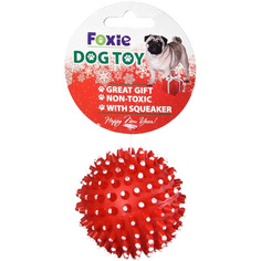 Игрушка для собак Foxie Мяч с пищалкой винил YT117614 красный 6,5 см