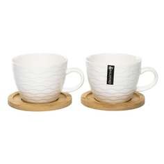 Набор чайный Balsford 4 предмета 2 чашки 450 мл 2 подставки