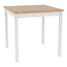 Столы для кухни стол Оскар 750х730х750мм белый/натуральный сосна