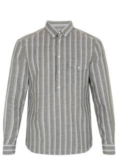 Рубашка Easy Fit изо льна и хлопка Brunello Cucinelli