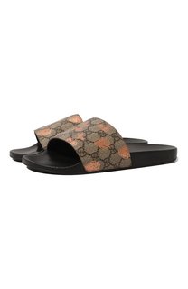 Комбинированные шлепанцы Pursuit Gucci