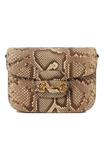 Сумка 1955 Horsebit small из кожи питона Gucci