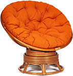 Кресло-качалка Tetchair PAPASAN w 23/01 B / с подушкой / Cognac (коньяк) ткань Оранжевый С 23 13751