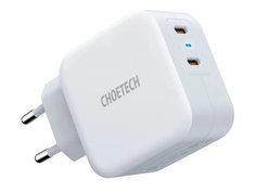 Зарядное устройство Choetech USB-C PD + USB-C PD PD6009-EU-WH