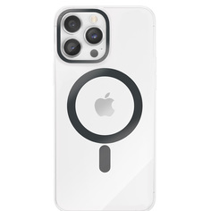Чехол-накладка VLP Line case MagSafe для iPhone 14 Pro Max, поликарбонат, черный