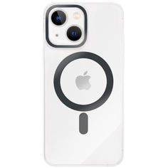 Чехол-накладка VLP Line case MagSafe для iPhone 14, поликарбонат, черный