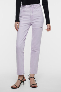брюки джинсовые женские Джинсы slim с разрезом на бедре и высокой посадкой Befree