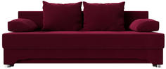 Диван прямой Ник-2 Микровельвет Красный Bravo