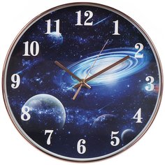 Часы настенные, кварцевые, 30 см, круглые, полимер, Y4-6877