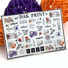 Слайдеры DAK PRINT Слайдер-дизайн для ногтей W3093