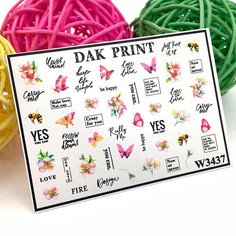 Слайдеры DAK PRINT Слайдер-дизайн для ногтей W3437