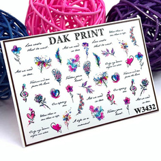 Слайдеры DAK PRINT Слайдер-дизайн для ногтей W3432