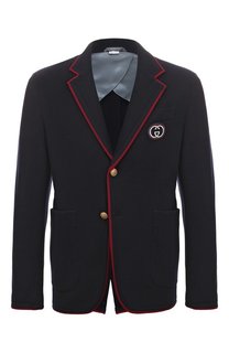 Пиджак из шерсти и хлопка Gucci