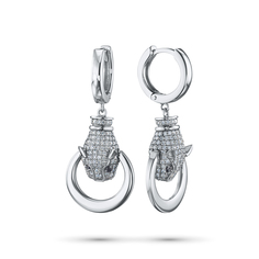 Серьги из белого золота с бриллиантами э0937сг12200462 ЭПЛ Даймонд