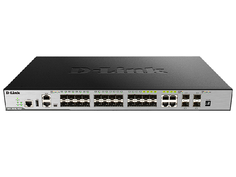 Коммутатор D-link DGS-3630-28SC/A2ASI 20x1000Base-X SFP, 4xCombo10/100/1000Base-T/SFP, 4x10GBase-X SFP+ и программным обеспечением Image (SI)