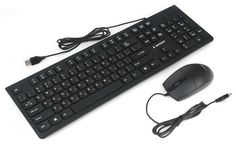 Клавиатура и мышь Gembird KBS-9050 черные, 104кл, 3кн., кабель 1.5м