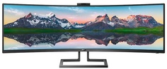 Монитор 48.8" Philips 499P9H (00/01) 5120x1440, 5 мс, 450 кд/м2, 8000000:1, 178°/178°, VA, изогнутый, HDMI 2.0x2/DP1.4/USB (видео)/SPK/HAS/USB Type-C