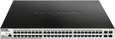 Коммутатор управляемый D-link DGS-1210-52MPP/ME/B3A 48x10/100/1000Base-T PoE (PoE‑бюджет 740 Вт), 4x1000Base-X SFP, L2