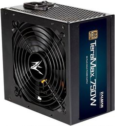 Блок питания ATX Zalman TeraMax 750W, APFC, 120mm fan, 80+ Gold, full modular, Retail