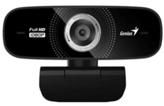 Веб-камера Genius FaceCam 2000X 32200006400 чёрная, 2Mpix, 1080p, видеозвонки в формате HD 1280x720, встроенный микрофон, универсальный зажим