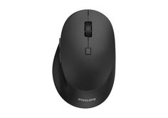 Мышь Wireless Philips SPK7607 2,4 GHz, BT 3.0/5.0, 7кнопки 800-3200dpi, бесшумная, чёрный