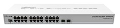 Коммутатор Mikrotik CRS326-24G-2S+RM Cloud Router Switch, оснащенный 24 гигабитными портами Ethernet и 2-мя портами SFP+. Обеспечивает функции коммута