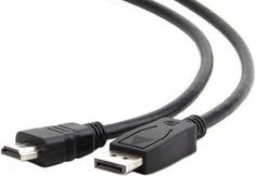 Кабель интерфейсный DisplayPort-HDMI Cablexpert 20M/19M CC-DP-HDMI-6 1.8м, черный, экран, пакет