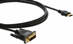 Кабель интерфейсный HDMI-DVI Kramer 19M/25M 97-0201003 0.9 м, позолоченные штекеры, черный C-HM/DM-3