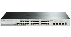 Коммутатор PoE D-link DGS-1510-28XMP/A1A 24x10/100/1000Mbp PoE(370 Вт), 4xSFP+, 19