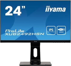 Монитор 23,8" Iiyama XUB2492HSN-1 черный, IPS, LED, 5ms, 16:9, HDMI M/M, матовая, HAS/Pivot, 250cd, 178°/178°, 1920x1080, D-Sub/DP, FHD, USB