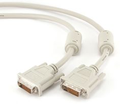 Кабель интерфейсный DVI-DVI Cablexpert 25M/25M CC-DVI2-10 3.0м, Dual Link, экран, феррит.кольца, пакет