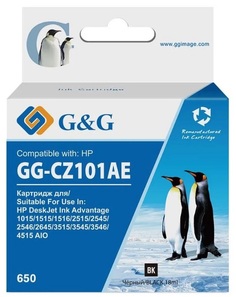 Картридж G&G GG-CZ101AE 650 черный для HP DeskJet 1010/10151515/1516