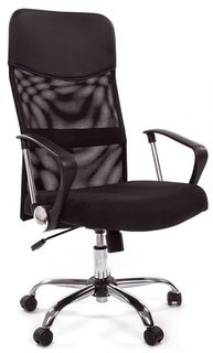 Кресло офисное Chairman 610 Chairman 7001685 черное (15-21), ткань стандарт/сетчатый акрил, до 120 кг