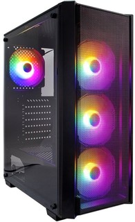 Корпус ATX 1STPLAYER FIRE DANCING V4-G черный, без БП, боковая и лицевая панель закаленное стекло, USB 3.0, 2*USB 2.0, audio