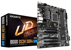 Материнская плата ATX GIGABYTE B660 DS3H DDR4 (LGA1700, B660, 4*DDR4(5333), 4*SATA 6G RAID, 2*M.2, 5*PCIE, 7.1CH, Glan, USB Type-C, USB 3.2, HDMI/DP)