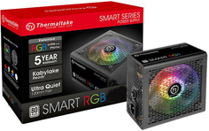 Блок питания ATX Thermaltake Smart RGB 500W PS-SPR-0500NHSAWE-1 aPFC, 120mm FAN, КПД 80+, Ret