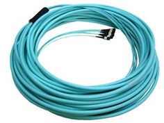 Кабель волоконно-оптический 50/125, 12 волокон Hyperline TC-DT-503-1xMPOF12/PX-1xMPOF12/PY-IN-40M-LSZH-AQ транковая сборка, MPO (мама)- MPO (мама), ко
