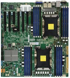 Материнская плата E-ATX Supermicro MBD-X11DPH-I-B (2*LGA3647,C624,16*DDR4,10*SATA 6G RAID,2*M.2,7*PCIE,2*Glan,7*USB3.0,VGA) BULK