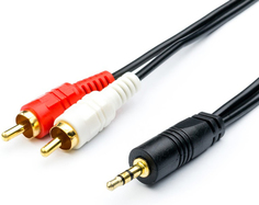 Кабель аудио Atcom AT0707 mini-Jack3.5(m) <=> 2RCA(m), 1.8 m, стерео, пакет