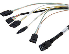 Кабель интерфейсный SAS LSI LSI00411 CBL-SFF8643-SATASB-10M INT SFF8643-to-4*SATA+SB (MiniSAS HD -to- 4*SATA+SideBand internal cable) 100cm