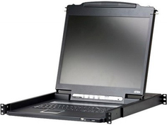 Консоль KVM Aten CL3000N-ATA-RG 19", SVGA+KBD+MOUSE PS/2;USB, с KVM-шнуром USB 1.8м, LCD/ЖК экран 19", лат./рус.клавиатура