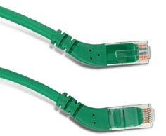 Кабель патч-корд U/UTP 6 кат. 5м Hyperline PC-APM-UTP-RJ45/R45-RJ45/R45-C6-5M-LSZH-GN угловой, правый 45°-правый 45°, LSZH, зеленый