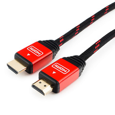 Кабель HDMI Cablexpert CC-G-HDMI02-3M серия Gold, 3м, v1.4, M/M, красный, позол.разъемы, алюминиевый
