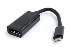 Адаптер Cablexpert A-CM-DPF-01 , USB Type-C/DisplayPort, 15см, пакет