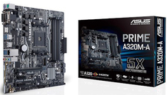 Материнская плата mATX ASUS PRIME A320M-A (AM4,AMD A320,4*DDR4(3200),6*SATA 6G RAID,M.2,3*PCI-E,7.1CH,GLan,6*USB 3.1,D-Sub/DVI/HDMI) RTL