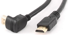Кабель интерфейсный HDMI-HDMI Cablexpert 19M/19M 1.8м, v2.0, углов. разъем, черный, позол.разъемы, экран, пакет Gembird