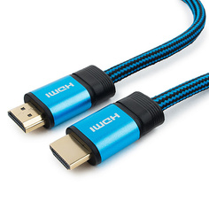 Кабель HDMI Cablexpert CC-G-HDMI01-4.5M серия Gold, v1.4, M/M, синий, позол.разъемы, алюминиевый, коробка