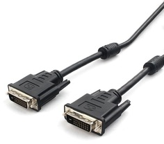 Кабель интерфейсный DVI-DVI Cablexpert CC-DVI2L-BK-15 25M/25M, 4.5м, CCS, черный, экран, феррит.кольца