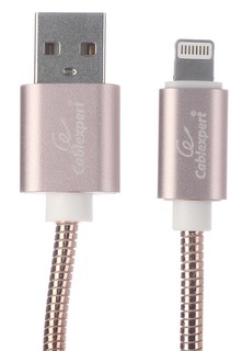 Кабель Cablexpert CC-G-APUSB02Cu-0.5M для Apple, AM/Lightning, серия Gold, длина 0.5м, золото, блистер